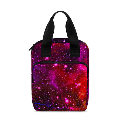 Purple Dark Galaxy Space Print Bible Tote Bag