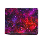 Purple Dark Galaxy Space Print Bifold Wallet