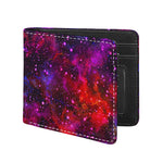 Purple Dark Galaxy Space Print Bifold Wallet