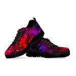 Purple Dark Galaxy Space Print Black Running Shoes