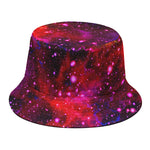 Purple Dark Galaxy Space Print Bucket Hat