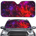 Purple Dark Galaxy Space Print Car Windshield Sun Shade