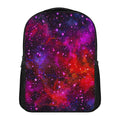 Purple Dark Galaxy Space Print Casual Backpack