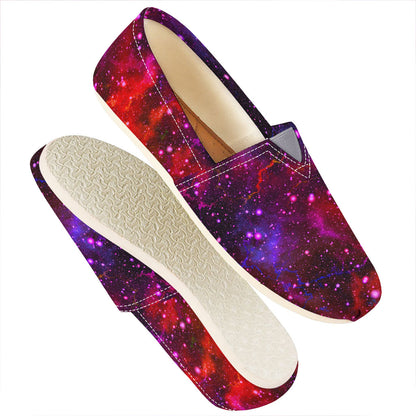 Purple Dark Galaxy Space Print Casual Shoes