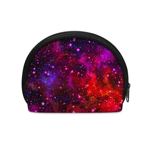 Purple Dark Galaxy Space Print Coin Purse