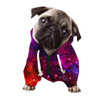 Purple Dark Galaxy Space Print Dog Zip Up Hoodie