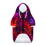 Purple Dark Galaxy Space Print Dog Zip Up Hoodie