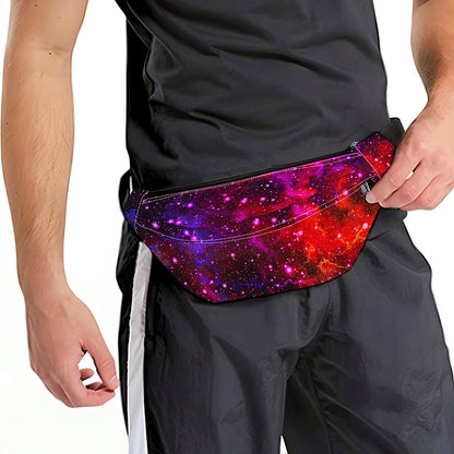 Purple Dark Galaxy Space Print Fanny Pack