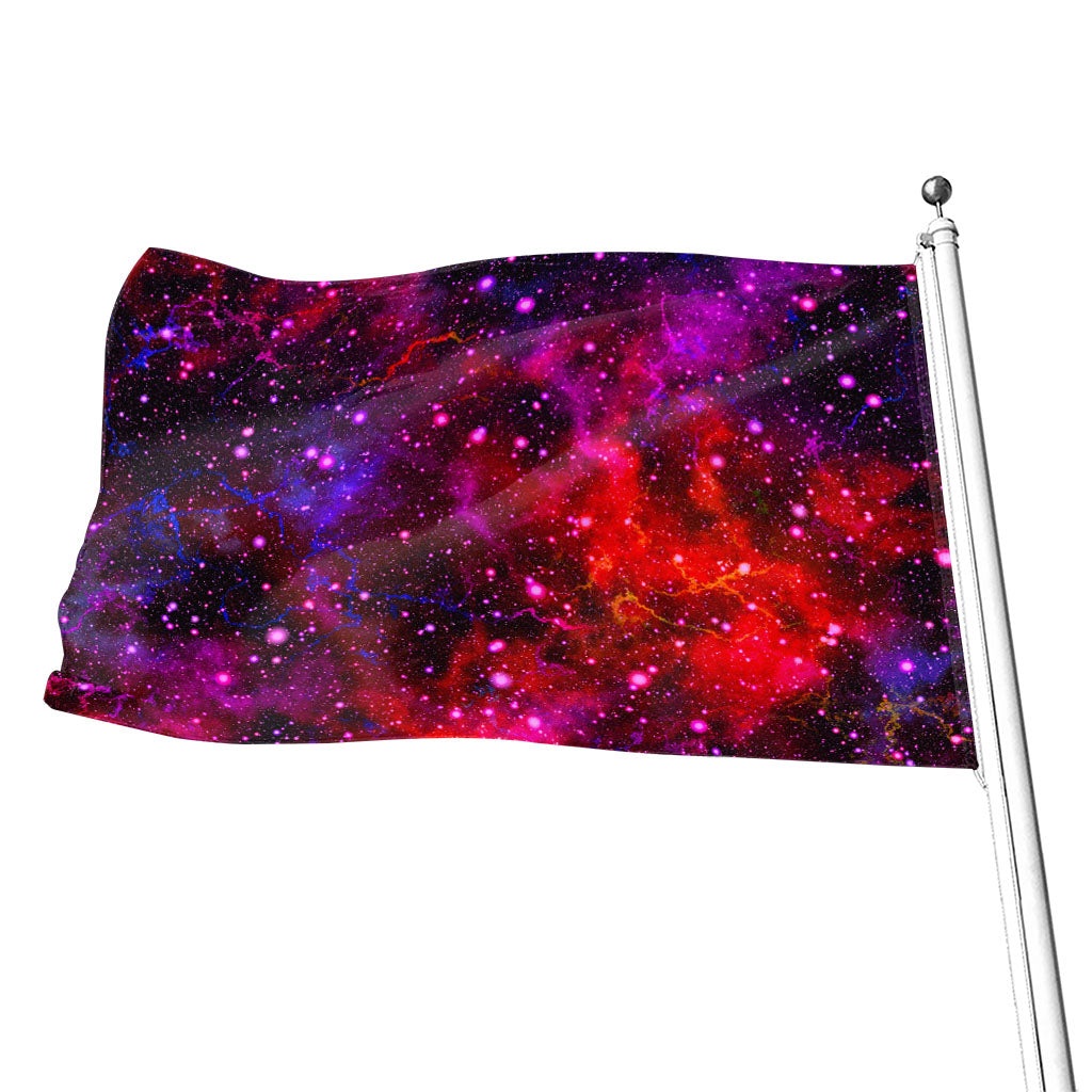 Purple Dark Galaxy Space Print Flag