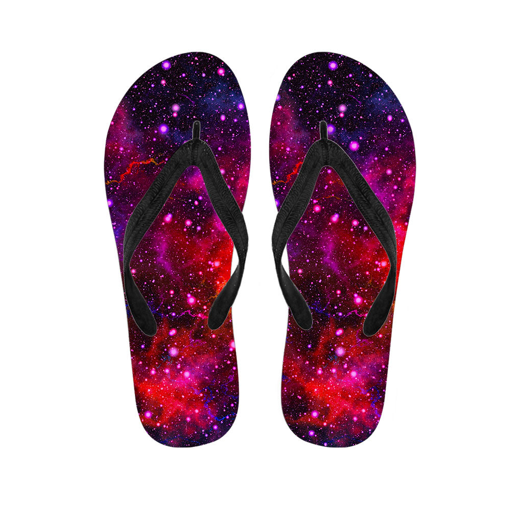 Purple Dark Galaxy Space Print Flip Flops