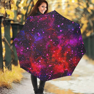 Purple Dark Galaxy Space Print Foldable Umbrella