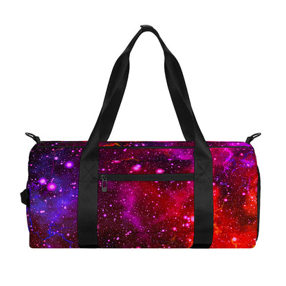 Purple Dark Galaxy Space Print Gym Bag