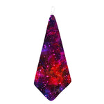 Purple Dark Galaxy Space Print Hand Towel