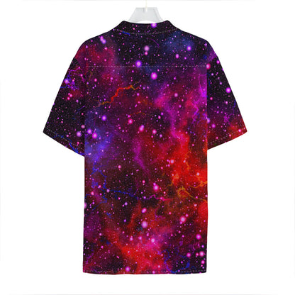 Purple Dark Galaxy Space Print Hawaiian Shirt