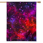 Purple Dark Galaxy Space Print House Flag
