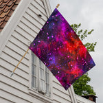 Purple Dark Galaxy Space Print House Flag