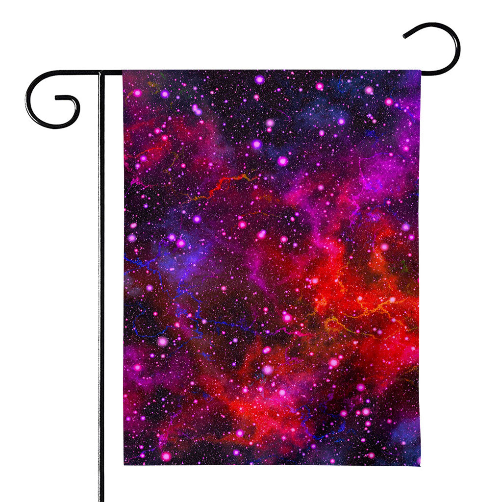 Purple Dark Galaxy Space Print House Flag