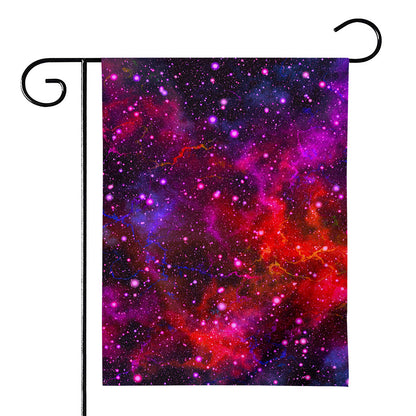 Purple Dark Galaxy Space Print House Flag