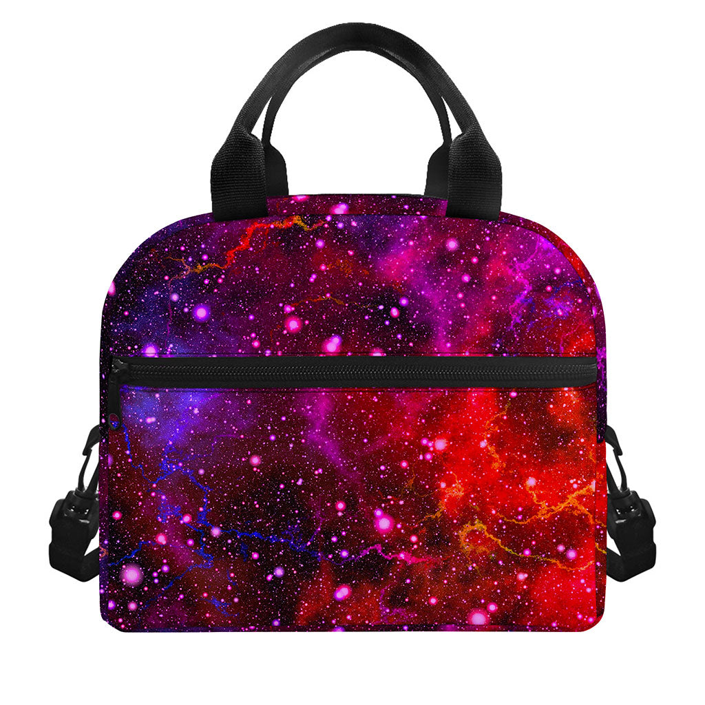 Purple Dark Galaxy Space Print Insulated Lunch Bag