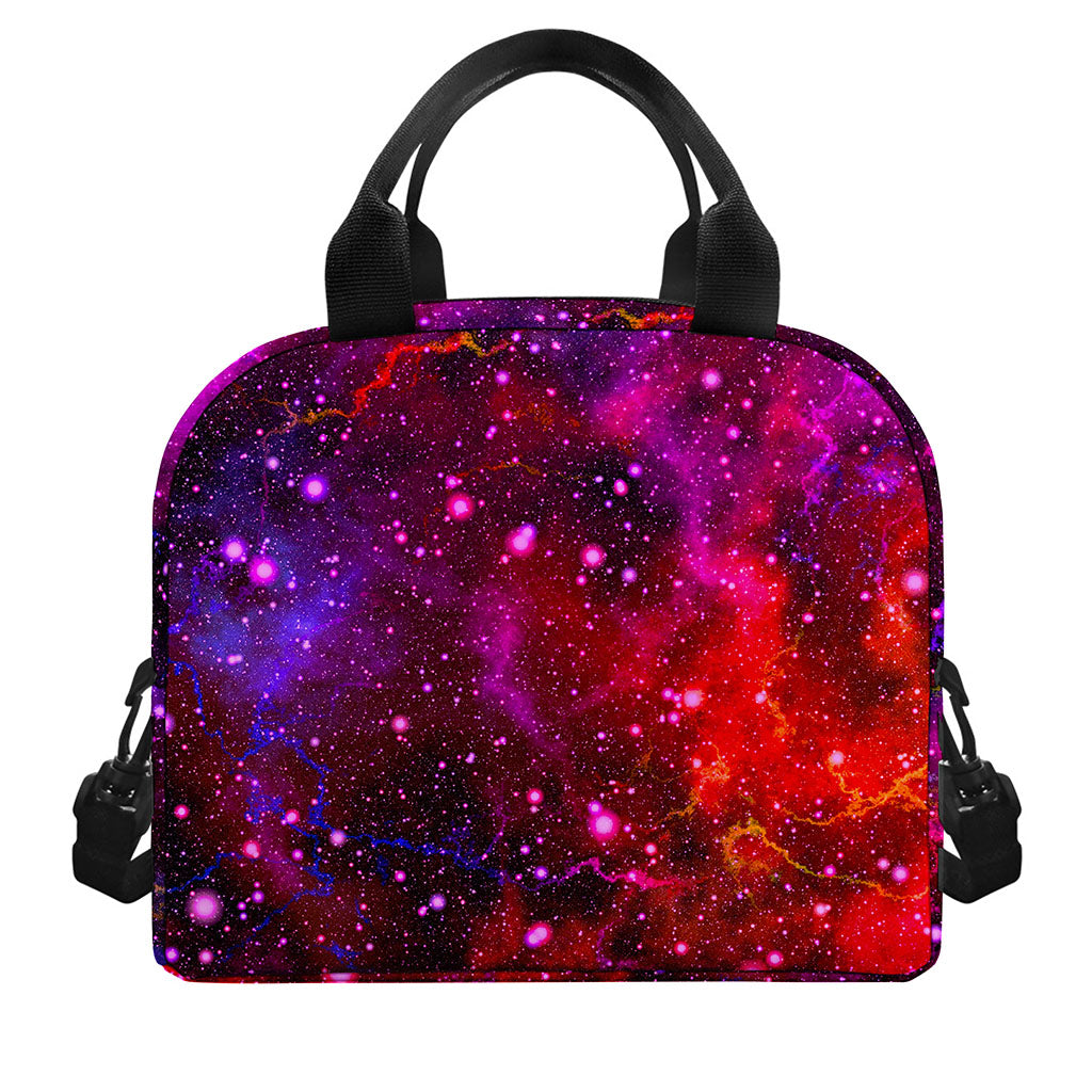Purple Dark Galaxy Space Print Insulated Lunch Bag