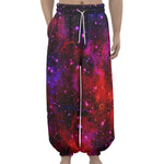 Purple Dark Galaxy Space Print Lantern Pants