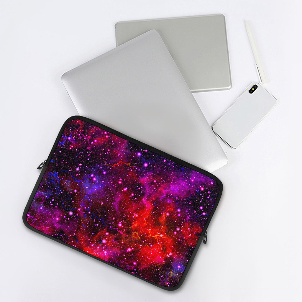 Purple Dark Galaxy Space Print Laptop Sleeve