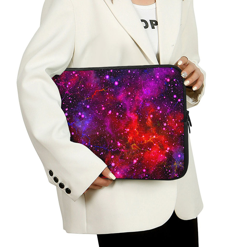 Purple Dark Galaxy Space Print Laptop Sleeve