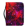 Purple Dark Galaxy Space Print Leather Bible Cover