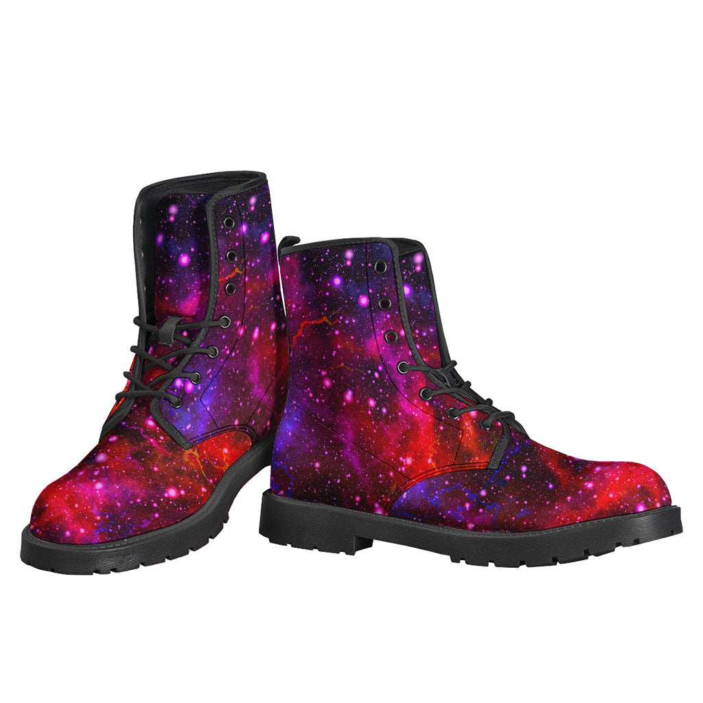 Purple Dark Galaxy Space Print Backpack