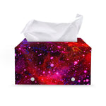 Purple Dark Galaxy Space Print Leather Tissue Box Cover