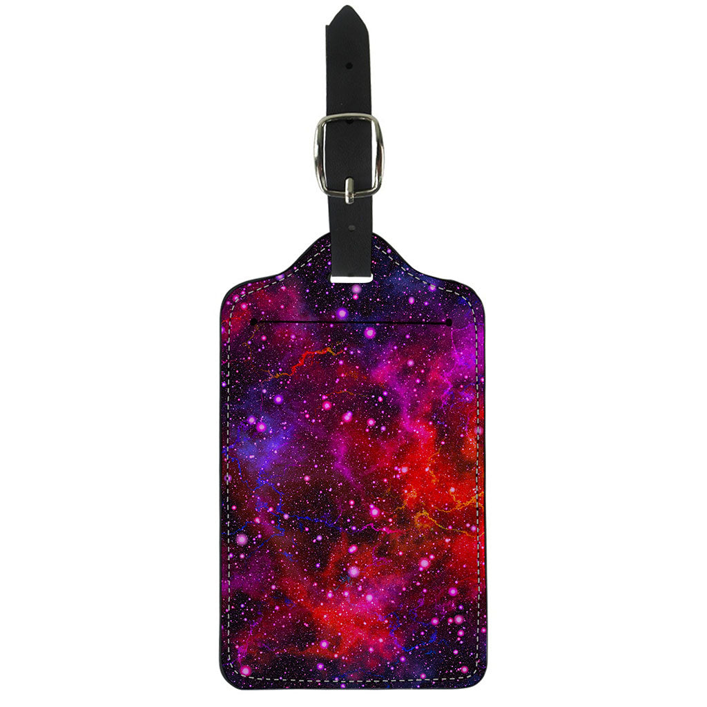 Purple Dark Galaxy Space Print Luggage Tag