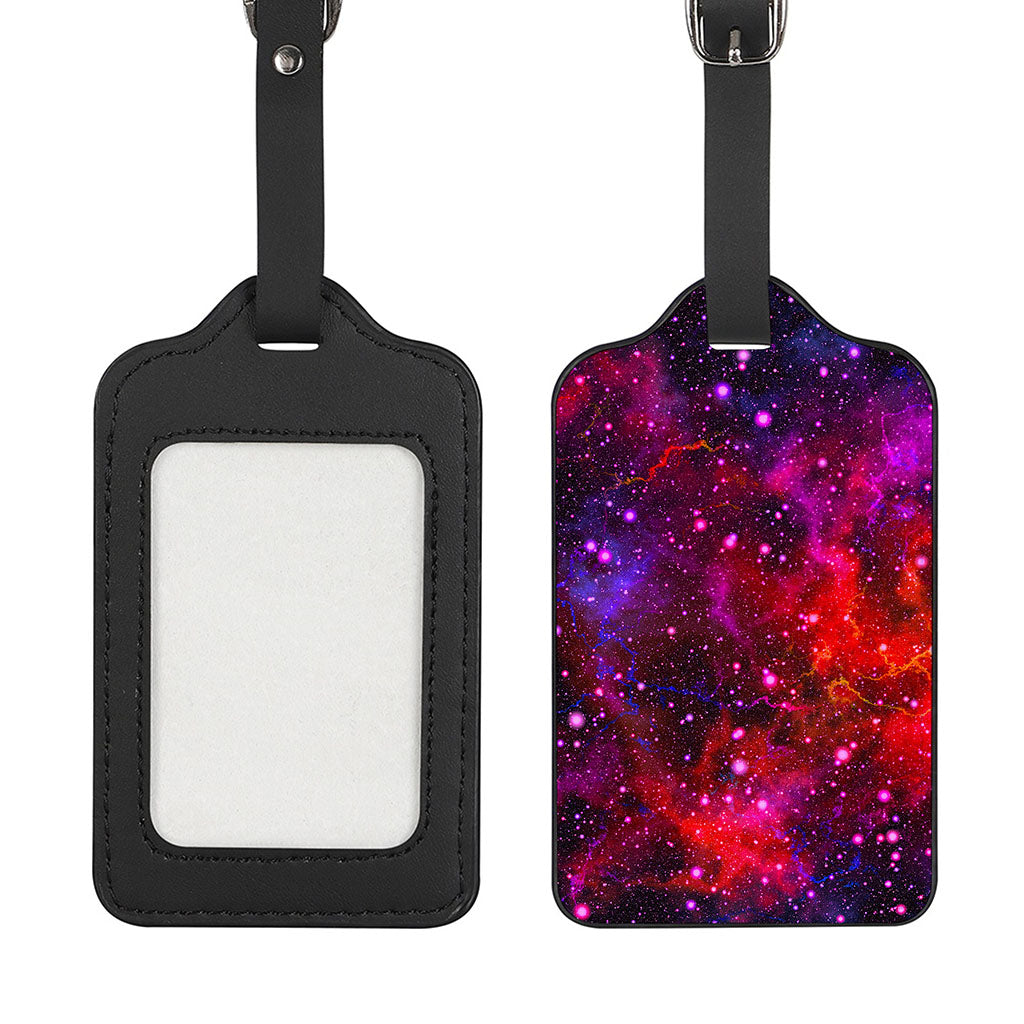 Purple Dark Galaxy Space Print Luggage Tag