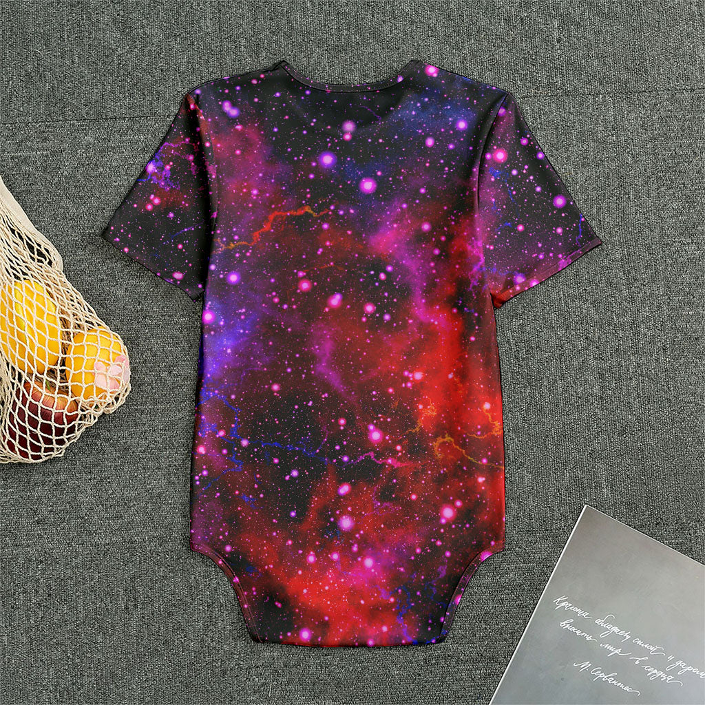 Purple Dark Galaxy Space Print Men's Bodysuit