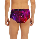 Purple Dark Galaxy Space Print Men's Briefs