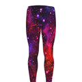 Purple Dark Galaxy Space Print Men's Leggings