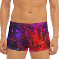 Purple Dark Galaxy Space Print Men's Short Boxer Briefs