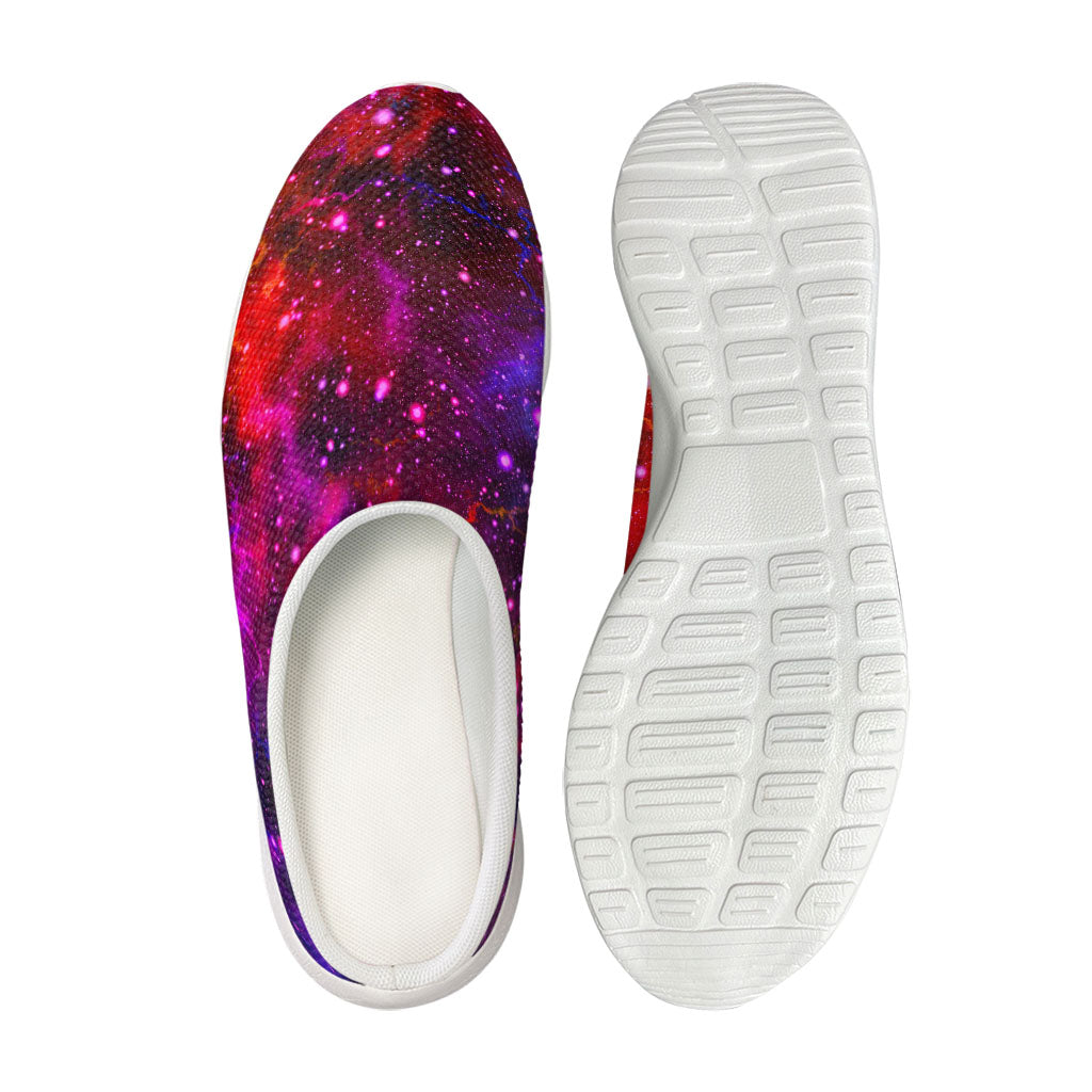 Purple Dark Galaxy Space Print Mesh Casual Shoes