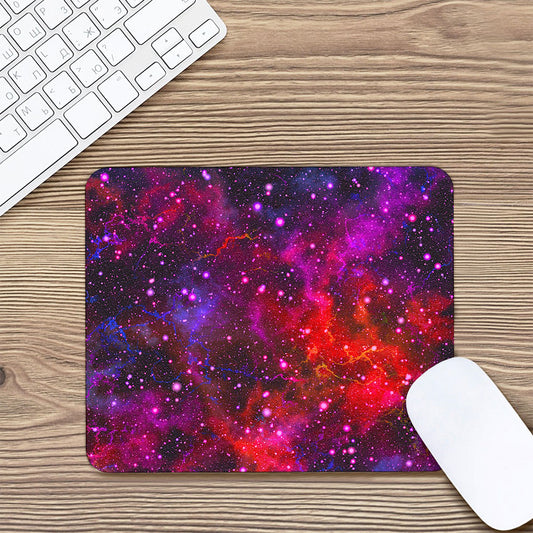 Purple Dark Galaxy Space Print Mouse Pad