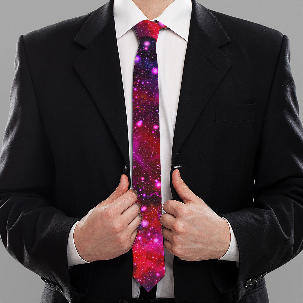 Purple Dark Galaxy Space Print Necktie