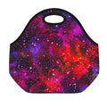 Purple Dark Galaxy Space Print Neoprene Lunch Bag