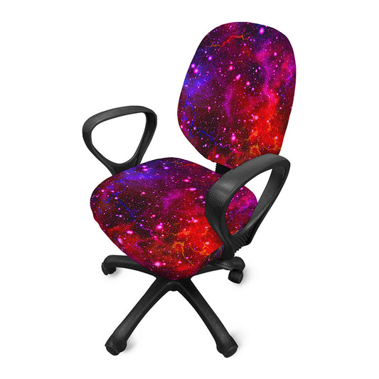 Purple Dark Galaxy Space Print Office Chair Cover