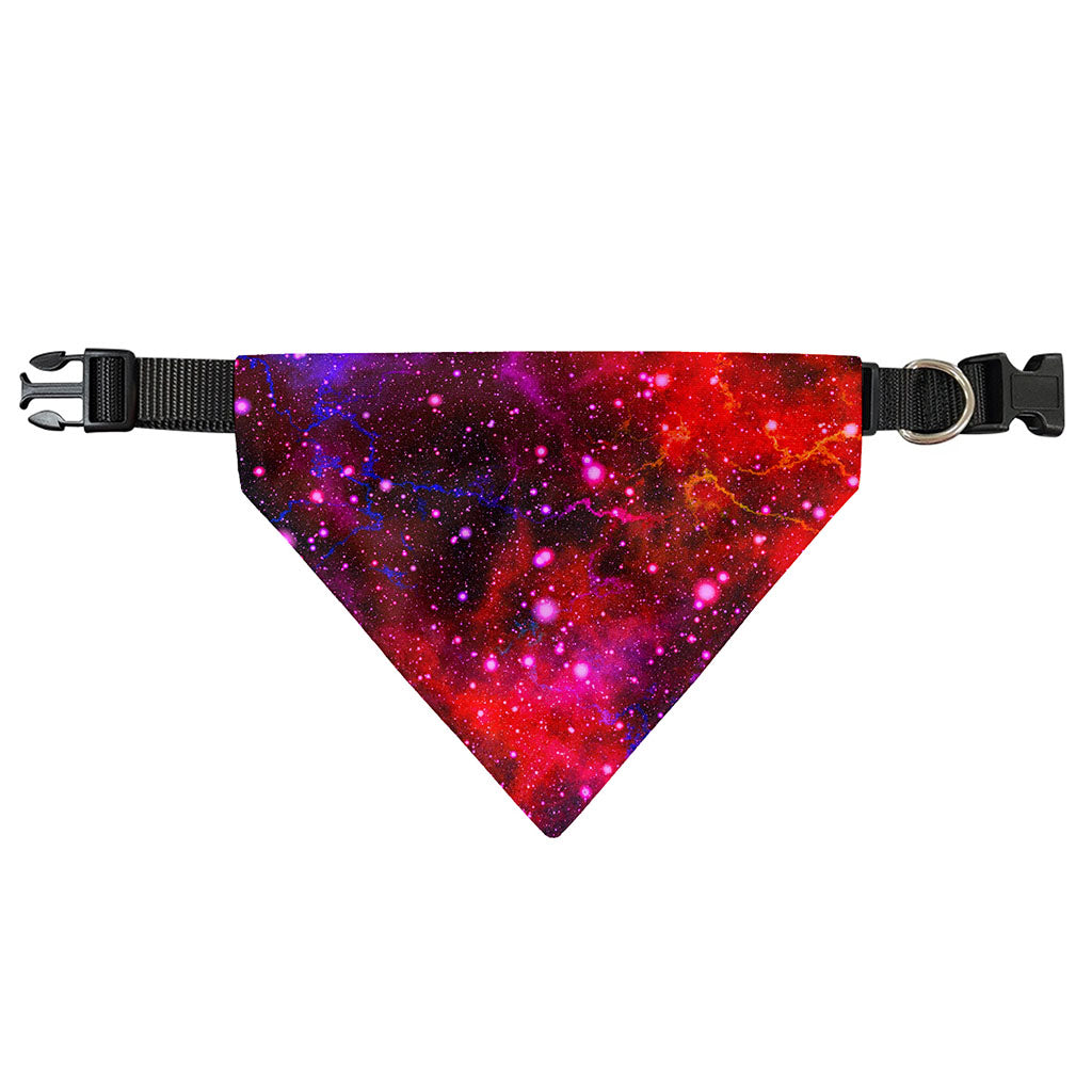 Purple Dark Galaxy Space Print Over The Collar Dog Bandana