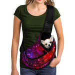 Purple Dark Galaxy Space Print Pet Sling Carrier