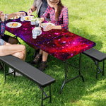 Purple Dark Galaxy Space Print Picnic Table Cover