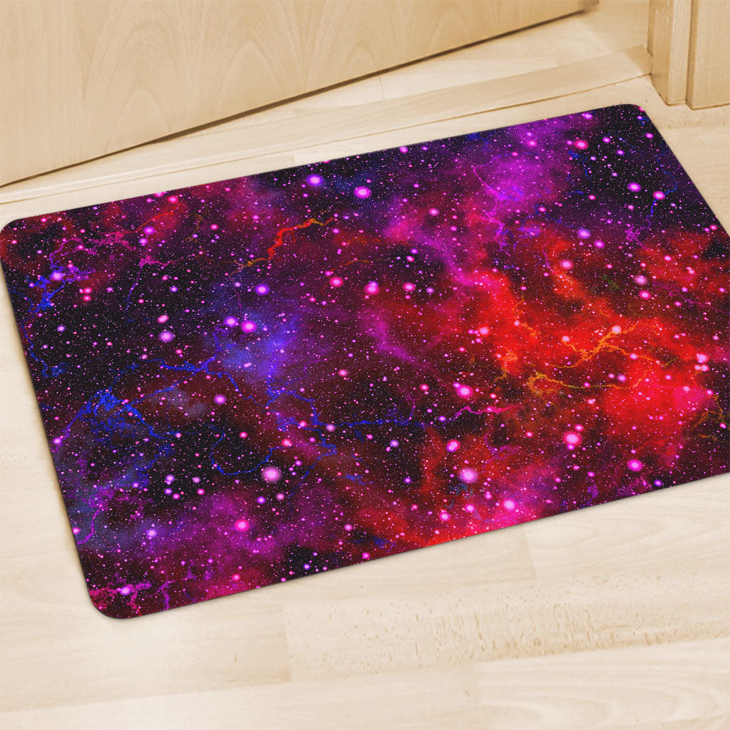 Purple Dark Galaxy Space Print Polyester Doormat