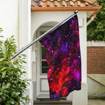 Purple Dark Galaxy Space Print Polyester Flag