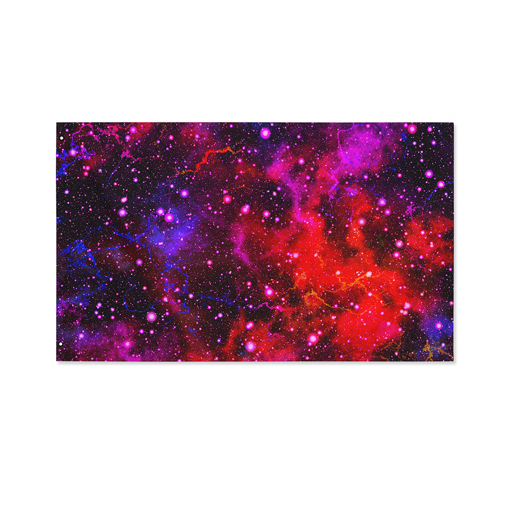 Purple Dark Galaxy Space Print Polyester Flag