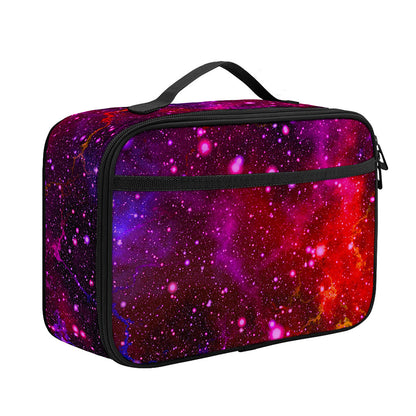 Purple Dark Galaxy Space Print Portable Lunch Bag