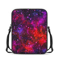 Purple Dark Galaxy Space Print Rectangular Crossbody Bag