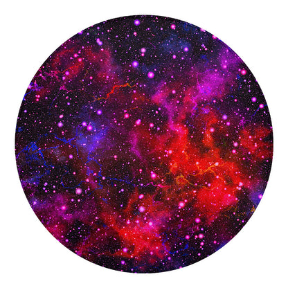 Purple Dark Galaxy Space Print Round Blanket